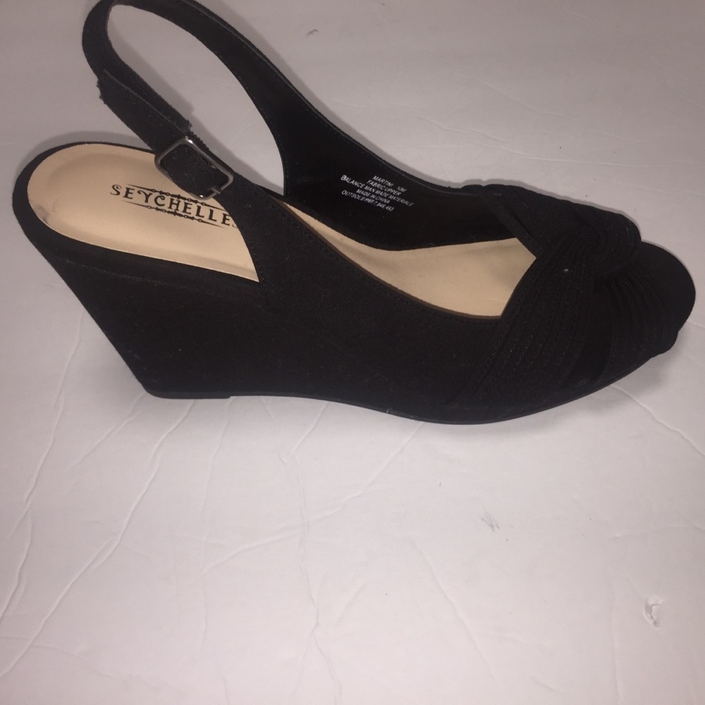 Seychelles martini black wedge sandal size 10